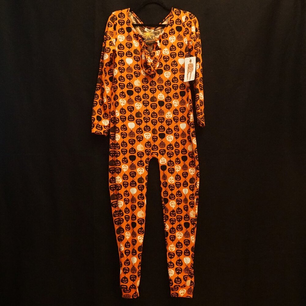 ShoSho 2 Piece Pajama Lounge Set Oneize Orange with Pumpkins Women’s Large